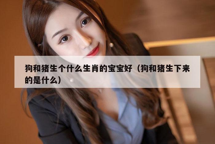 狗和猪生个什么生肖的宝宝好（狗和猪生下来的是什么）